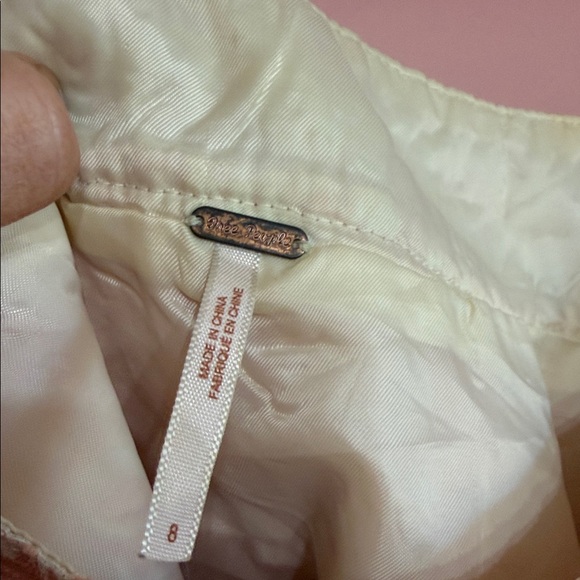 Free People Cream and Brown Patterned A-Line Skirt - Picture 5 of 6